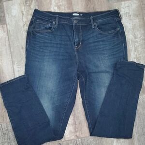 Old Navy Women's Deep Indigo Jeans Size 14 long Curvy Skinny